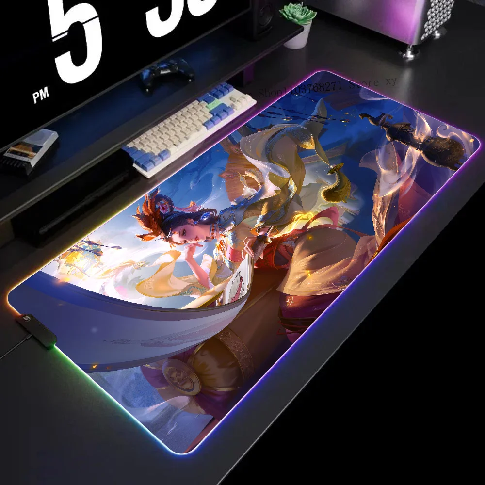 Honor Of Kings Game Mousepad XXL RGB Gaming Mouse Pads HD Black Gamer Accessories Large LED
Honor Of Kings Game Mousepad XXL RGB Gaming Mouse Pads HD Black Gamer Accessories Large LED