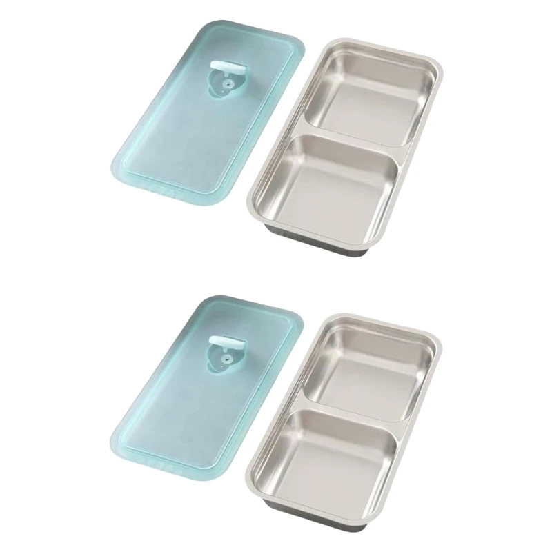 Serving Platter Serving Tray Stainless Steels Snacks Container with Lid Double Compartment Lunch Box Enduring
Serving Platter Serving Tray Stainless Steels Snacks Container with Lid Double Compartment Lunch Box Enduring