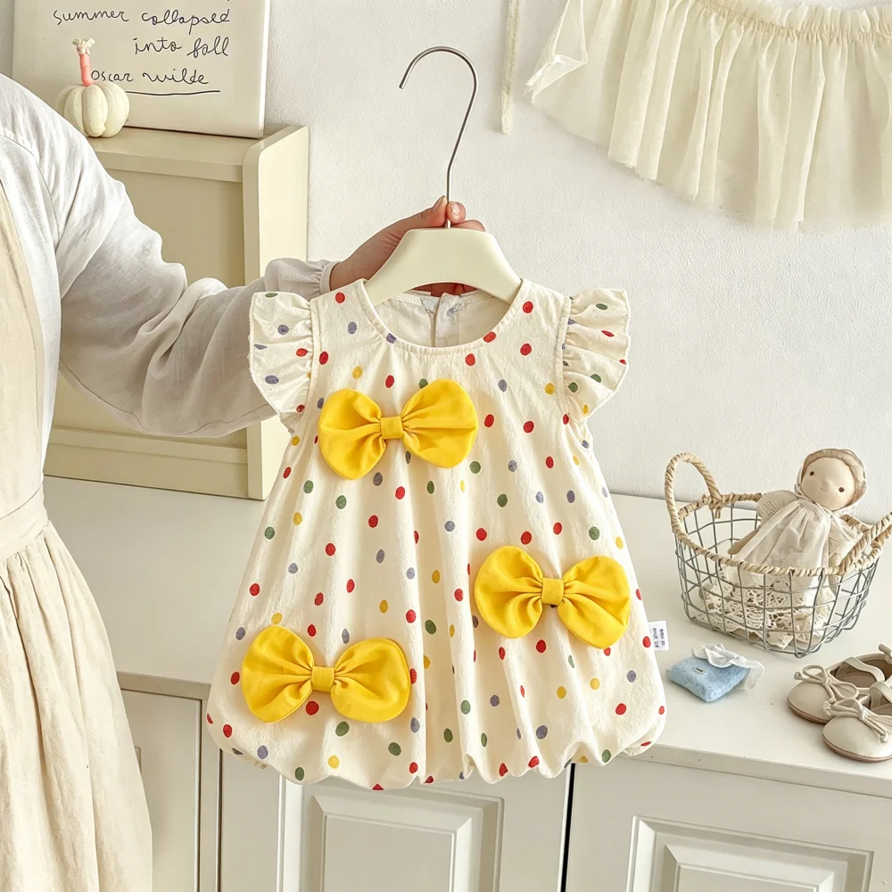 Baby Dress Summer Colorful Polka Dot Bow Cute Girls' Dress Cute Beach Princess Children's Dress Baby Girl Clothing
Baby Dress Summer Colorful Polka Dot Bow Cute Girls' Dress Cute Beach Princess Children's Dress Baby Girl Clothing 