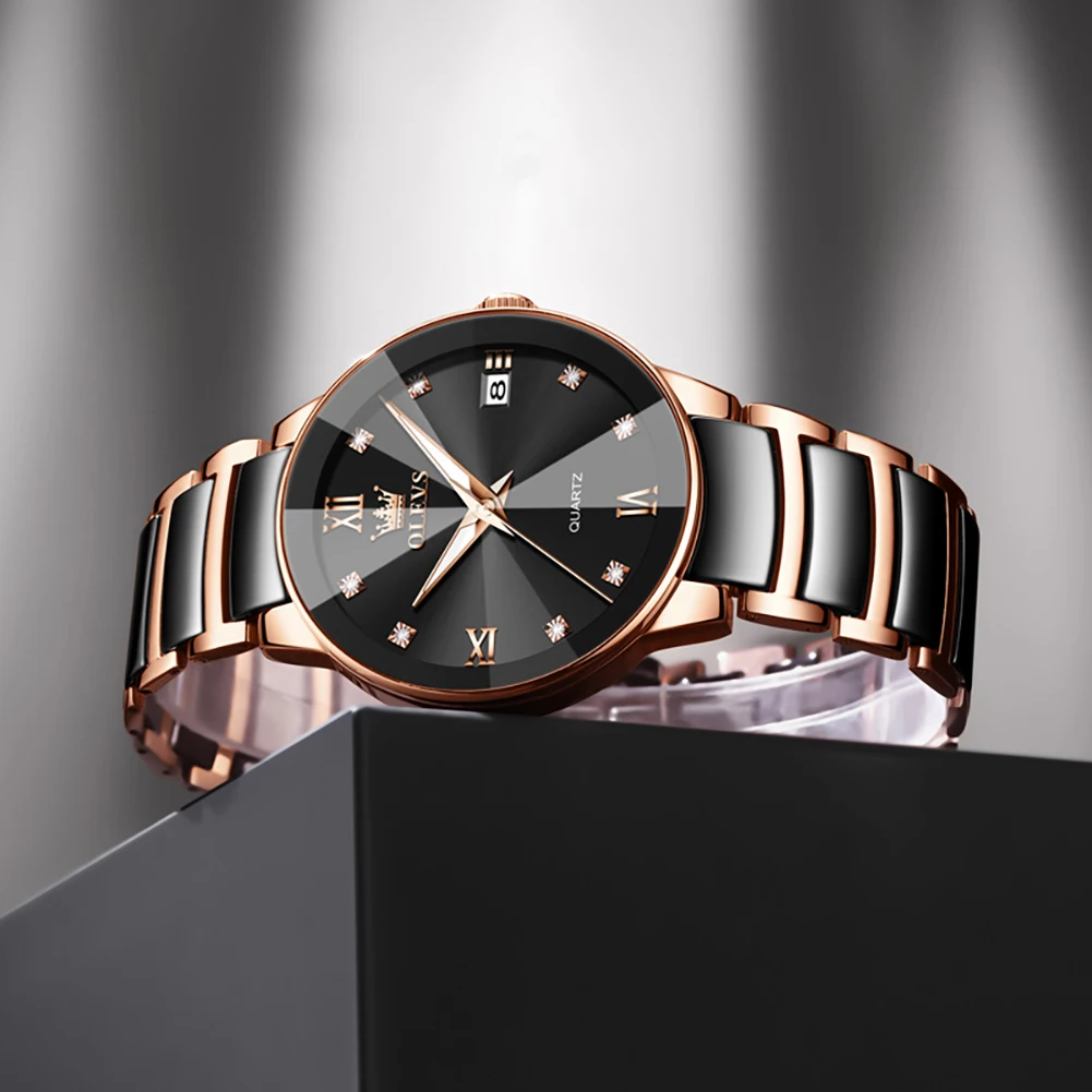 OLEVS Men's Watch Classic Ceramic Watch Waterproof Calendar Luxury Diamond Shaped Glass Quartz Wristwatch
OLEVS Men's Watch Classic Ceramic Watch Waterproof Calendar Luxury Diamond Shaped Glass Quartz Wristwatch