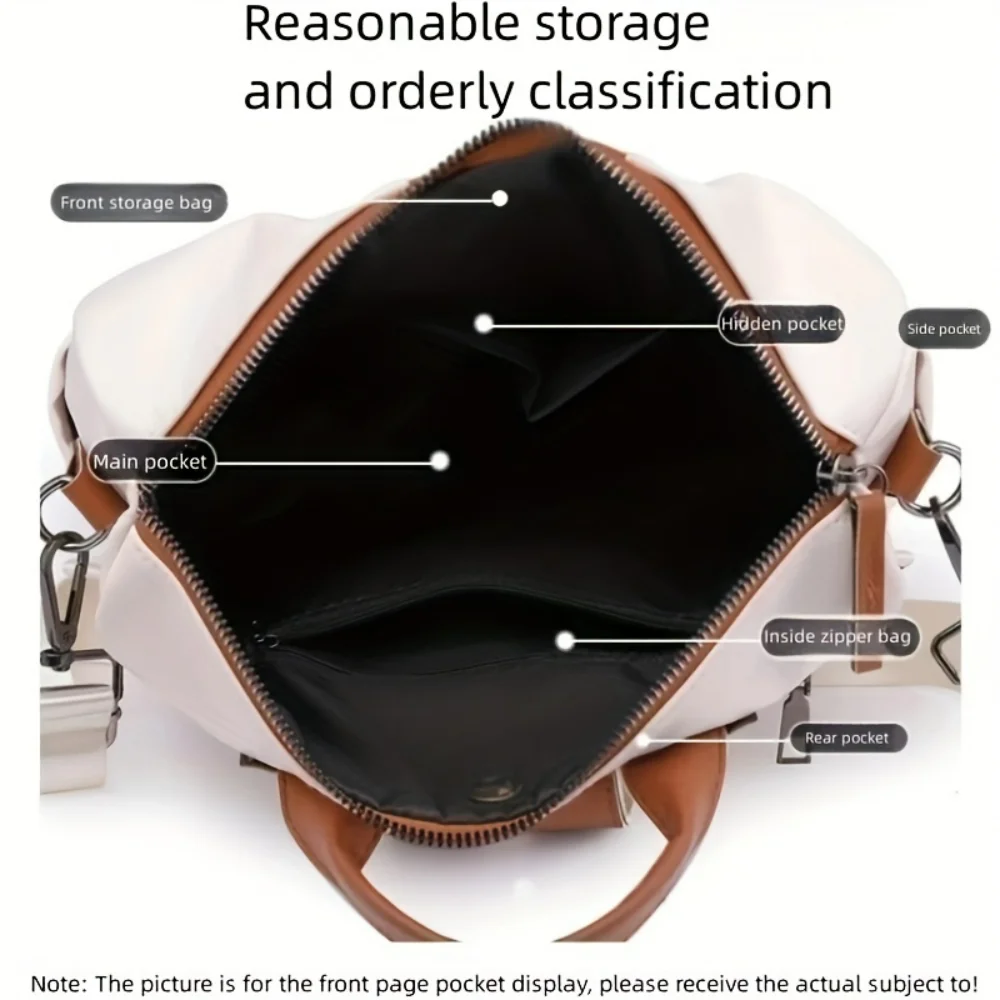 1pc Women's Soft Leather Contrast Color Backpack, Fashionable Multi-functional Dual-purpose Commuter Backpack
1pc Women's Soft Leather Contrast Color Backpack, Fashionable Multi-functional Dual-purpose Commuter Backpack