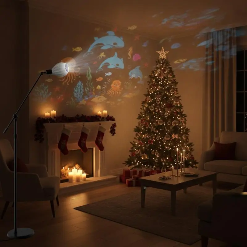HOT!Mini Ocean World Projection Lamp E27 Lamp Head Rotating Flash Light for Holiday Party Home Wall Decoration
HOT!Mini Ocean World Projection Lamp E27 Lamp Head Rotating Flash Light for Holiday Party Home Wall Decoration