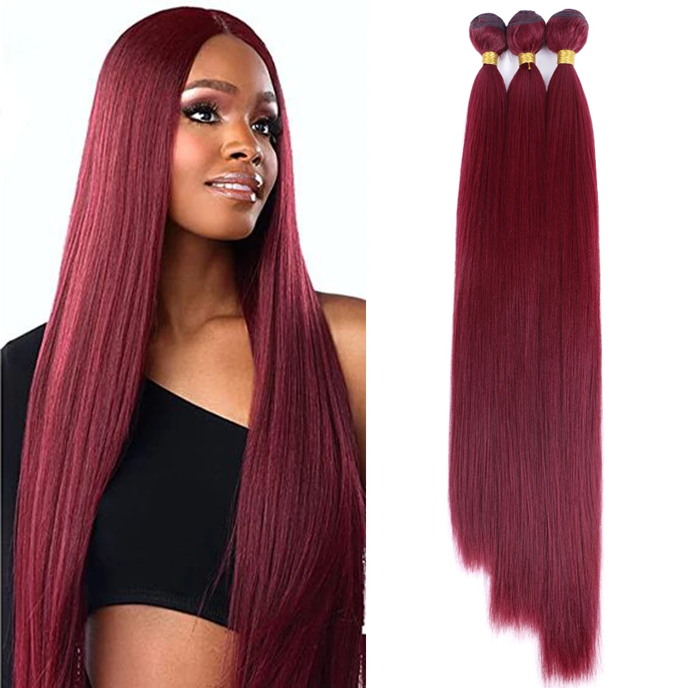 Synthetic Yaki Hair Bundles Bone Straight Bundles Burgundy Soft Natural 3 Bundles For A Head
Synthetic Yaki Hair Bundles Bone Straight Bundles Burgundy Soft Natural 3 Bundles For A Head