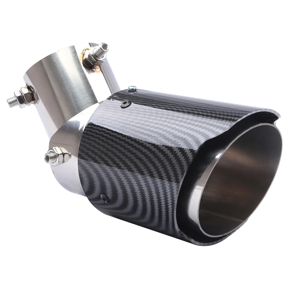 Adjustable Angle Exhaust Tip - Stainless Steel w/Carbon Fiber ABS Shell 63mm ID/89mm OD Universal Fit for Car SUV Truck Bolt-On
Adjustable Angle Exhaust Tip - Stainless Steel w/Carbon Fiber ABS Shell 63mm ID/89mm OD Universal Fit for Car SUV Truck Bolt-On