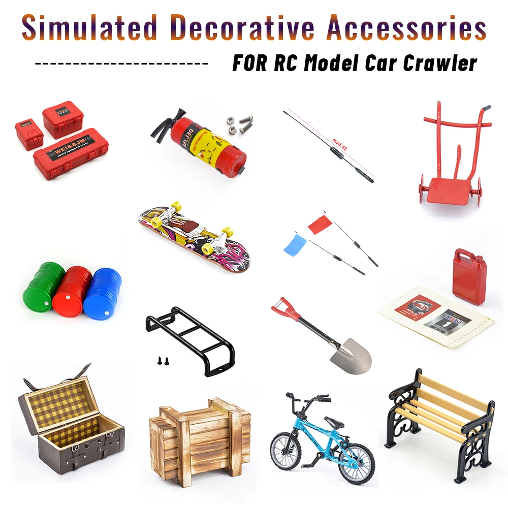 Simulated Decorative Accessories for 1/10 1/8 RC Remote Control Model Car Crawler Buggy Parts
Simulated Decorative Accessories for 1/10 1/8 RC Remote Control Model Car Crawler Buggy Parts
