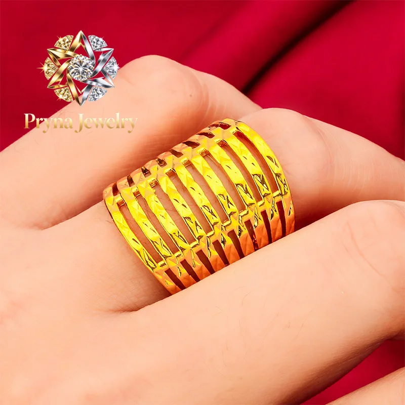 Pryna Jewelry 24K Gold Oversized Open Ring | AU999 Pure Gold, 3D geometric design, wide band for a bold everyday statement
Pryna Jewelry 24K Gold Oversized Open Ring | AU999 Pure Gold, 3D geometric design, wide band for a bold everyday statement