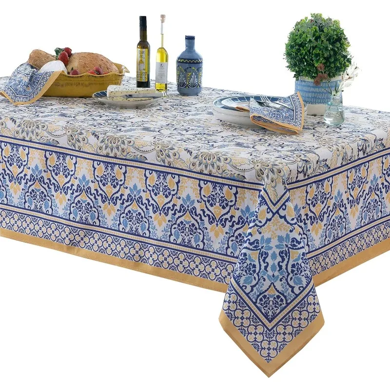 Скатерть из французской ткани Provence Allure в арабеском стиле с желтой и синей цветочной каймой, для использования в помещении и на открытом воздухе,
Скатерть из французской ткани Provence Allure в арабеском стиле с желтой и синей цветочной каймой, для использования в помещении и на открытом воздухе,