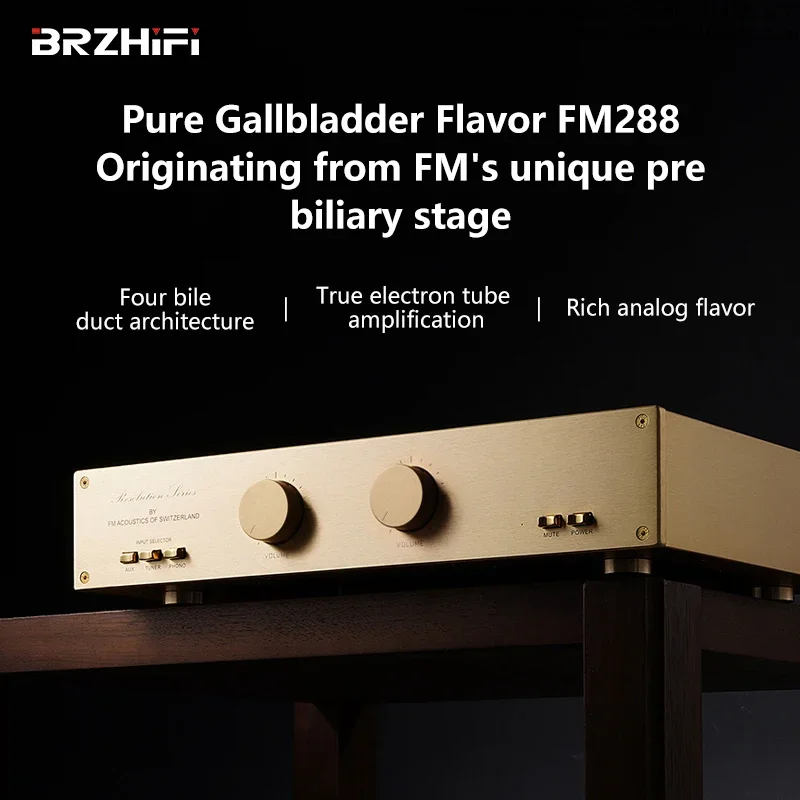 FM288 is a high-end preamp with a four-tube amplification system, a pure tube amplifier made for audiophiles
FM288 is a high-end preamp with a four-tube amplification system, a pure tube amplifier made for audiophiles