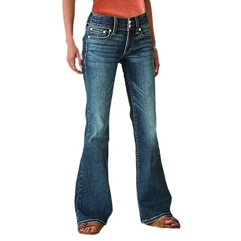Retro Stretch Flare Jeans Women's Casual Pants Elastic Denim Mid-Rise Neutral Style Other Material 100% Spring Collection
Retro Stretch Flare Jeans Women's Casual Pants Elastic Denim Mid-Rise Neutral Style Other Material 100% Spring Collection