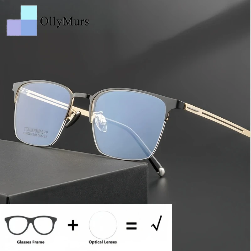 OLLYMURS Fashion Optical Prescription Half Frame Men's Eyeglasses Myopia Progressive Blue Light Blocking Reading Glasses 66025
OLLYMURS Fashion Optical Prescription Half Frame Men's Eyeglasses Myopia Progressive Blue Light Blocking Reading Glasses 66025