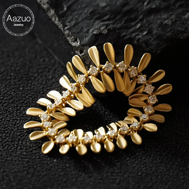Aazuo Fine Jewely Real 18K Yellow Gold Natrual Diamonds Vintage Style Flower Lace Rings Gift For Woman Advanced Banquet Au750
Aazuo Fine Jewely Real 18K Yellow Gold Natrual Diamonds Vintage Style Flower Lace Rings Gift For Woman Advanced Banquet Au750