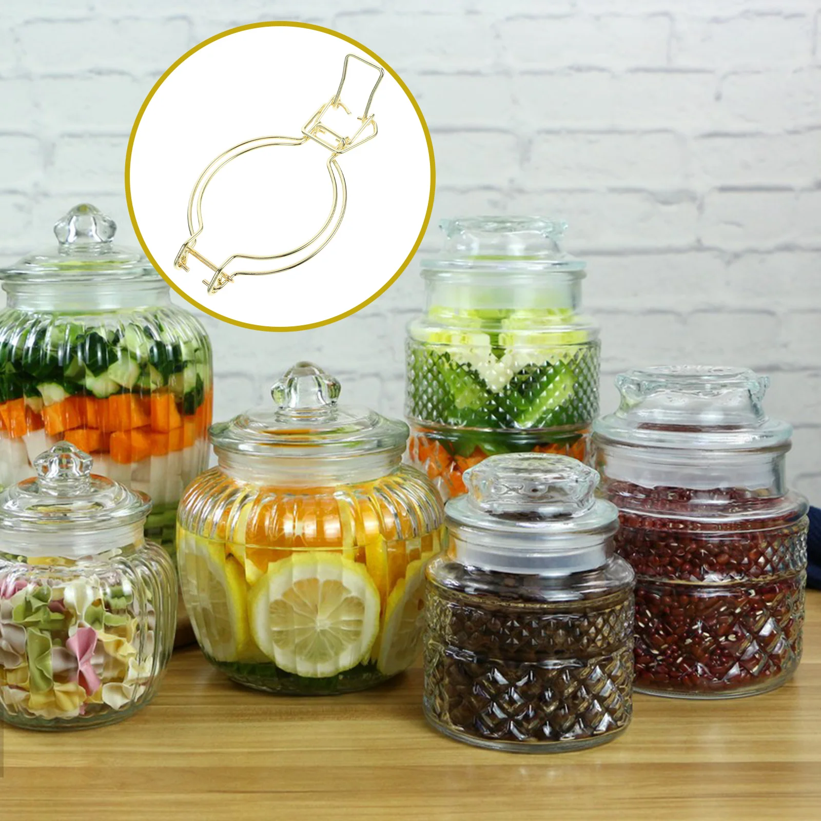3pcs Golden Stainless Steel Sealing Wire Clamps Mason Jars Storage Tank Buckle Glass Container Fastening Locking Practical
3pcs Golden Stainless Steel Sealing Wire Clamps Mason Jars Storage Tank Buckle Glass Container Fastening Locking Practical