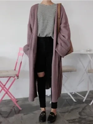 Autumn Winter Women's Loose Knitted Large Sweater Coat Long Thiened V-ne Casual Sle Polyester Fiber Commute Sle
Autumn Winter Women's Loose Knitted Large Sweater Coat Long Thiened V-ne Casual Sle Polyester Fiber Commute Sle