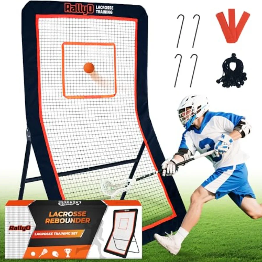 Lacrosse Rebounder for Backyard Heavy-Duty Volleyball Rebounder Net with Color Box, Adjustable 5 Rebound Angles for Lacrosse, V
Lacrosse Rebounder for Backyard Heavy-Duty Volleyball Rebounder Net with Color Box, Adjustable 5 Rebound Angles for Lacrosse, V