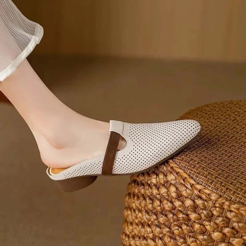 Shoes Female 2025 Closed Toe Women's Slippers Fashion Dress Slippers Women Round Toe Mixed Colors Low Heel Outdoor Sandals
Shoes Female 2025 Closed Toe Women's Slippers Fashion Dress Slippers Women Round Toe Mixed Colors Low Heel Outdoor Sandals
