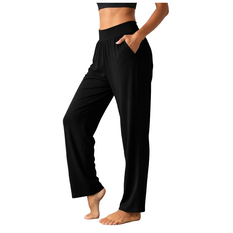 Women's Casual Pants Lady Daily Stretchy High Waisted Yoga Pants Solid Lightweight Comfortable Leisure Trousers With Pockets
Women's Casual Pants Lady Daily Stretchy High Waisted Yoga Pants Solid Lightweight Comfortable Leisure Trousers With Pockets