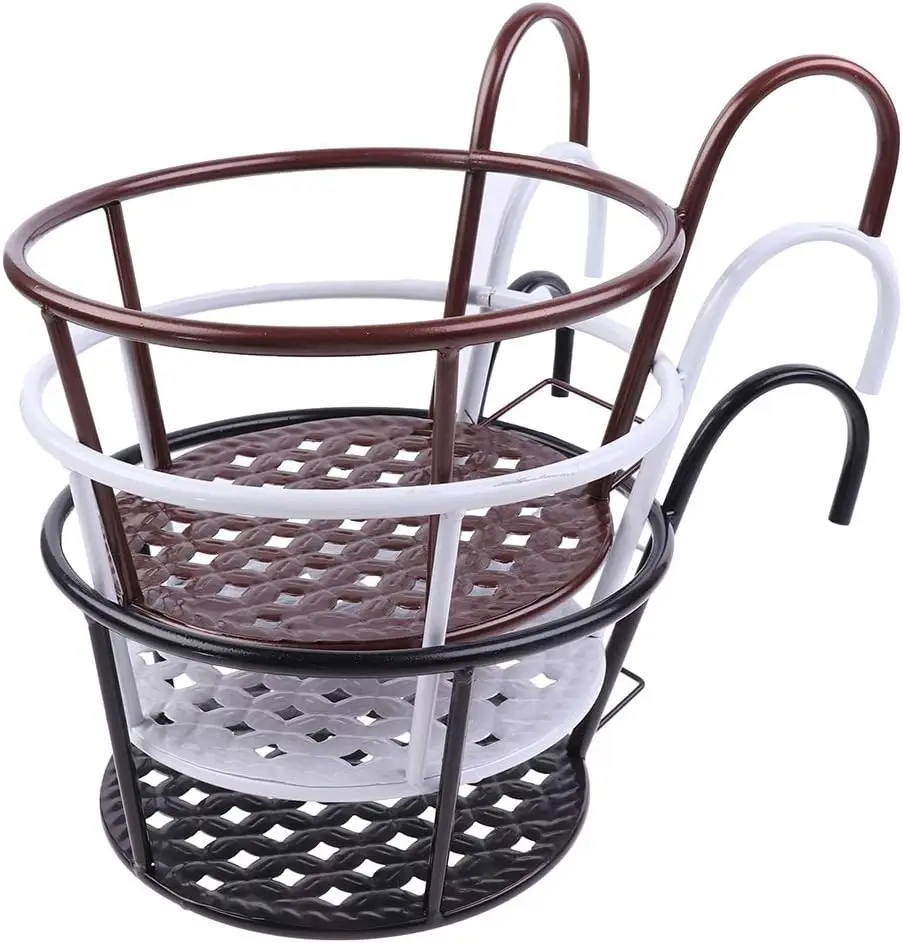 Hanging Iron Balcony Garden Planters Baskets with Flower Pots and Racks
Hanging Iron Balcony Garden Planters Baskets with Flower Pots and Racks