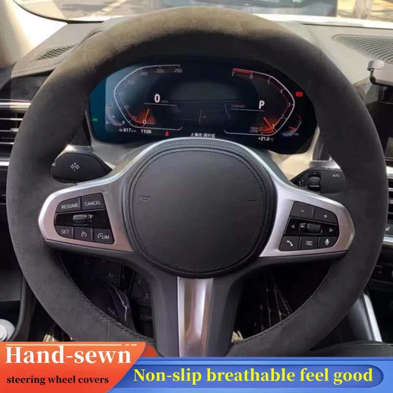 Car Steering Wheel Cover Suede For BMW M Sport G30 G31 G32 G20 G21 G14 G15 G16 X3 G01 X4 G02 X5 G05 Steering-Wheel Cover Wrap
Car Steering Wheel Cover Suede For BMW M Sport G30 G31 G32 G20 G21 G14 G15 G16 X3 G01 X4 G02 X5 G05 Steering-Wheel Cover Wrap