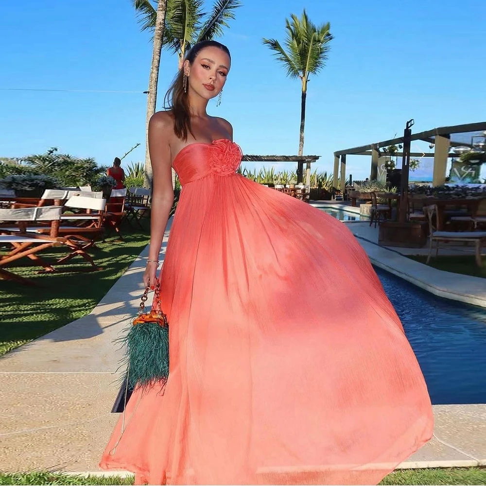 Trendy Strapless Flowers Mesh Prom Dresses Elegant Ruffles Long Women Summer Beach Dress Custom Made Tulle Formal Prom PartyGown
Trendy Strapless Flowers Mesh Prom Dresses Elegant Ruffles Long Women Summer Beach Dress Custom Made Tulle Formal Prom PartyGown