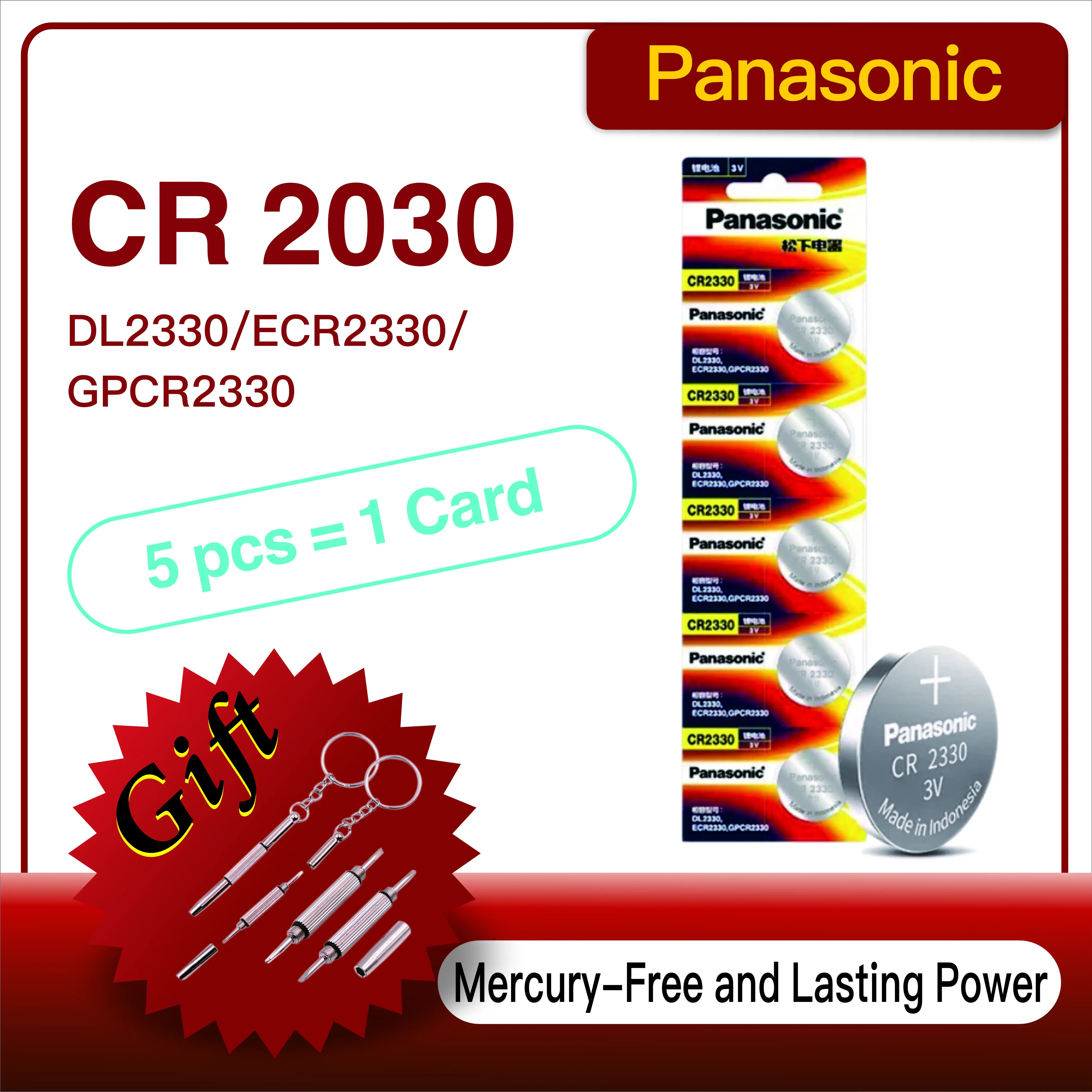5-60PCS Panasonic CR2330 3V Button Cell Battery BR2330 ECR2330 2330 Car Remote Control LED Flash Card Installed Coin Batteries
5-60PCS Panasonic CR2330 3V Button Cell Battery BR2330 ECR2330 2330 Car Remote Control LED Flash Card Installed Coin Batteries