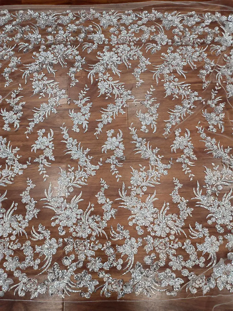 New Luxury Flower And Leaf Style Sequined Lace Tulle High Quality For Women's Wedding And Evening Dresses Clothing Accessory Set
New Luxury Flower And Leaf Style Sequined Lace Tulle High Quality For Women's Wedding And Evening Dresses Clothing Accessory Set