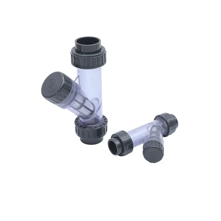 UPVC chemical transparent Y-type filter three-way precision pipeline filter PVC plastic water purification filter valve
UPVC chemical transparent Y-type filter three-way precision pipeline filter PVC plastic water purification filter valve