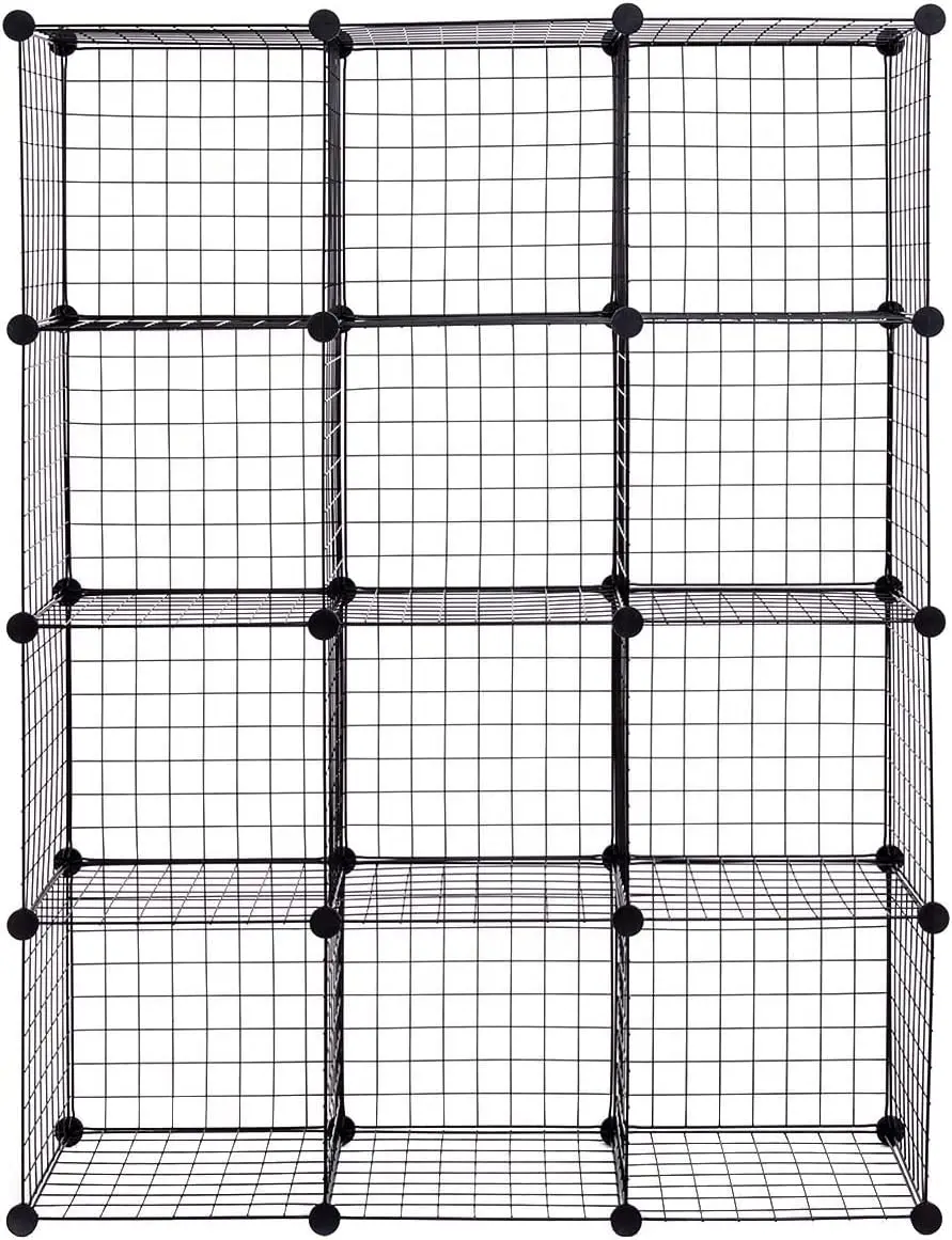 12-Cube Metal Wire Storage Cubes, 14"" X14"" Large Size Panel Wire Cube Storage Organizer, Customizable Metal Ra Bookcase Diy
12-Cube Metal Wire Storage Cubes, 14"" X14"" Large Size Panel Wire Cube Storage Organizer, Customizable Metal Ra Bookcase Diy