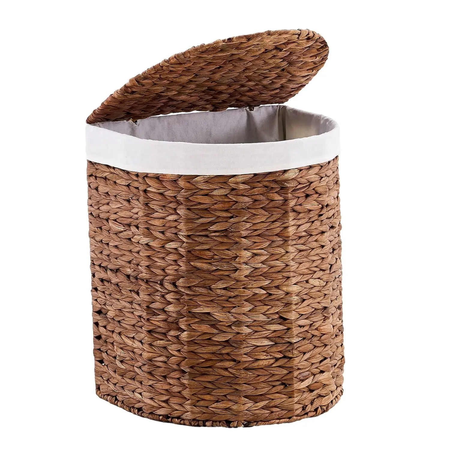 Water Hyacinth Laundry Hamper with lid, Half Moon Shape with 2 Removable Cloth Bags, Handwoven Boho Wicker Basket, Customized
Water Hyacinth Laundry Hamper with lid, Half Moon Shape with 2 Removable Cloth Bags, Handwoven Boho Wicker Basket, Customized