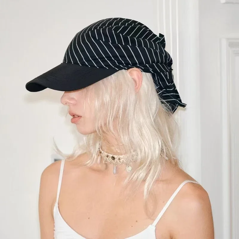 Fashion American Black and White Color Matching Striped Headscarf Caps Women Summer Travel Sunscreen Casual Versatile Sun Hat
Fashion American Black and White Color Matching Striped Headscarf Caps Women Summer Travel Sunscreen Casual Versatile Sun Hat