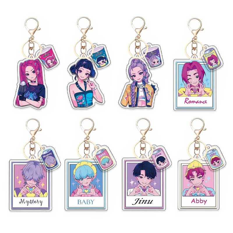 Anime KPop HUNTR/X Rumi Mira Zoey Saja Boys Abby Baby Cosplay Keychain Acrylic Pendant Keyring Key Chain Accessories Ornament 
Anime KPop HUNTR/X Rumi Mira Zoey Saja Boys Abby Baby Cosplay Keychain Acrylic Pendant Keyring Key Chain Accessories Ornament