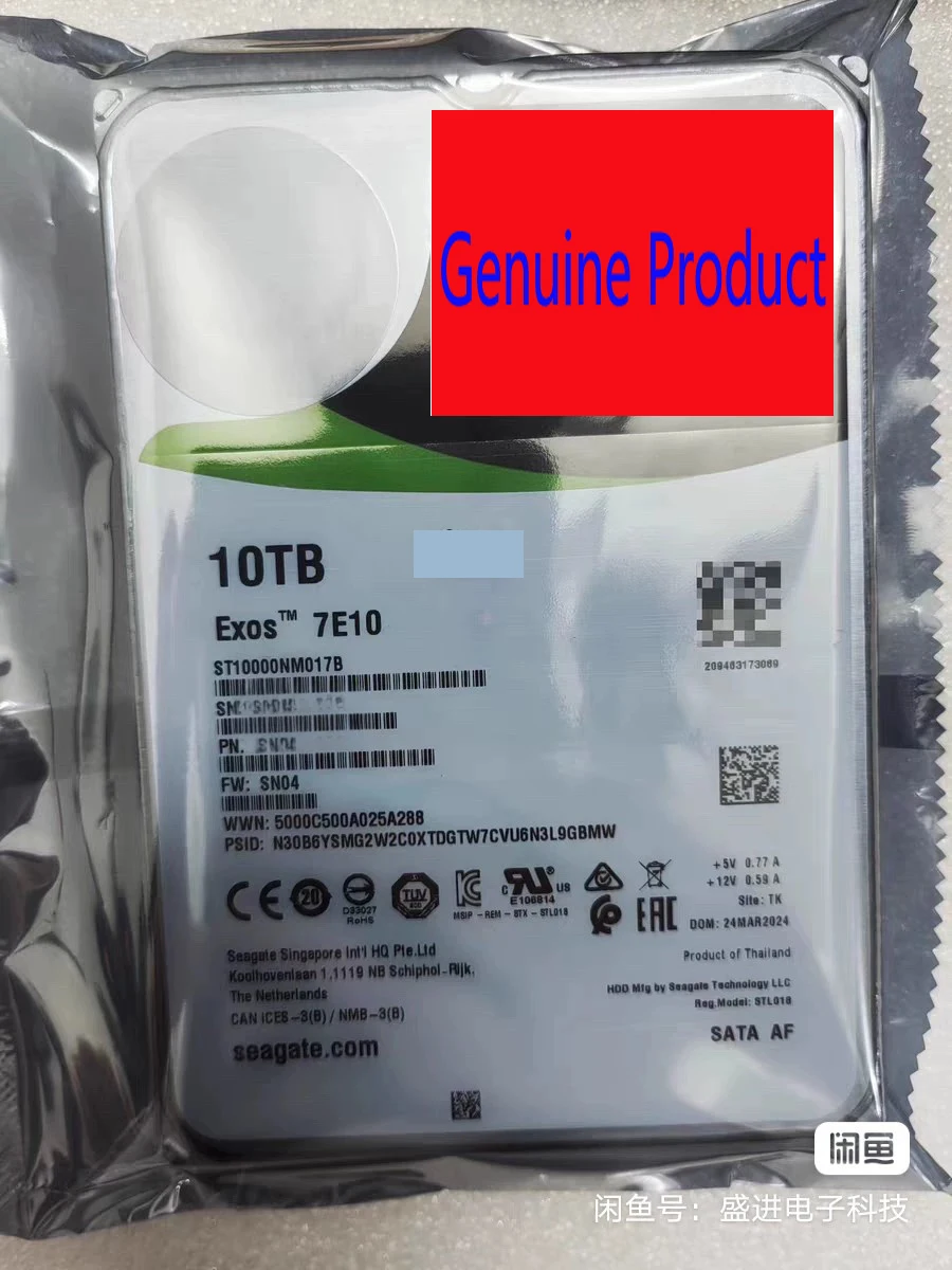 NEW ST10000NM017B 10TB 7200RPM 256MB NAS SATA Enterprise Helium HDD
NEW ST10000NM017B 10TB 7200RPM 256MB NAS SATA Enterprise Helium HDD
