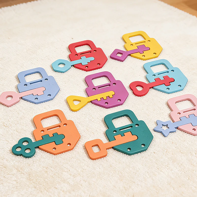 Montessori Wooden Lock and Key Matching Toy Children's Colorful Shape Sorting Puzzle Cognitive Fine Motor Skills Sensory Toy
Montessori Wooden Lock and Key Matching Toy Children's Colorful Shape Sorting Puzzle Cognitive Fine Motor Skills Sensory Toy