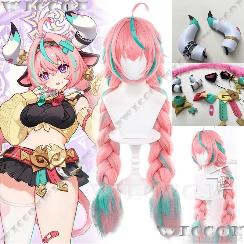 Varesa Game Genshin Impact Cosplay Horn Prop Long Wig Lolita Cute Girl Hair Double Braids Halloween Women Girl Outfit Customized
Varesa Game Genshin Impact Cosplay Horn Prop Long Wig Lolita Cute Girl Hair Double Braids Halloween Women Girl Outfit Customized