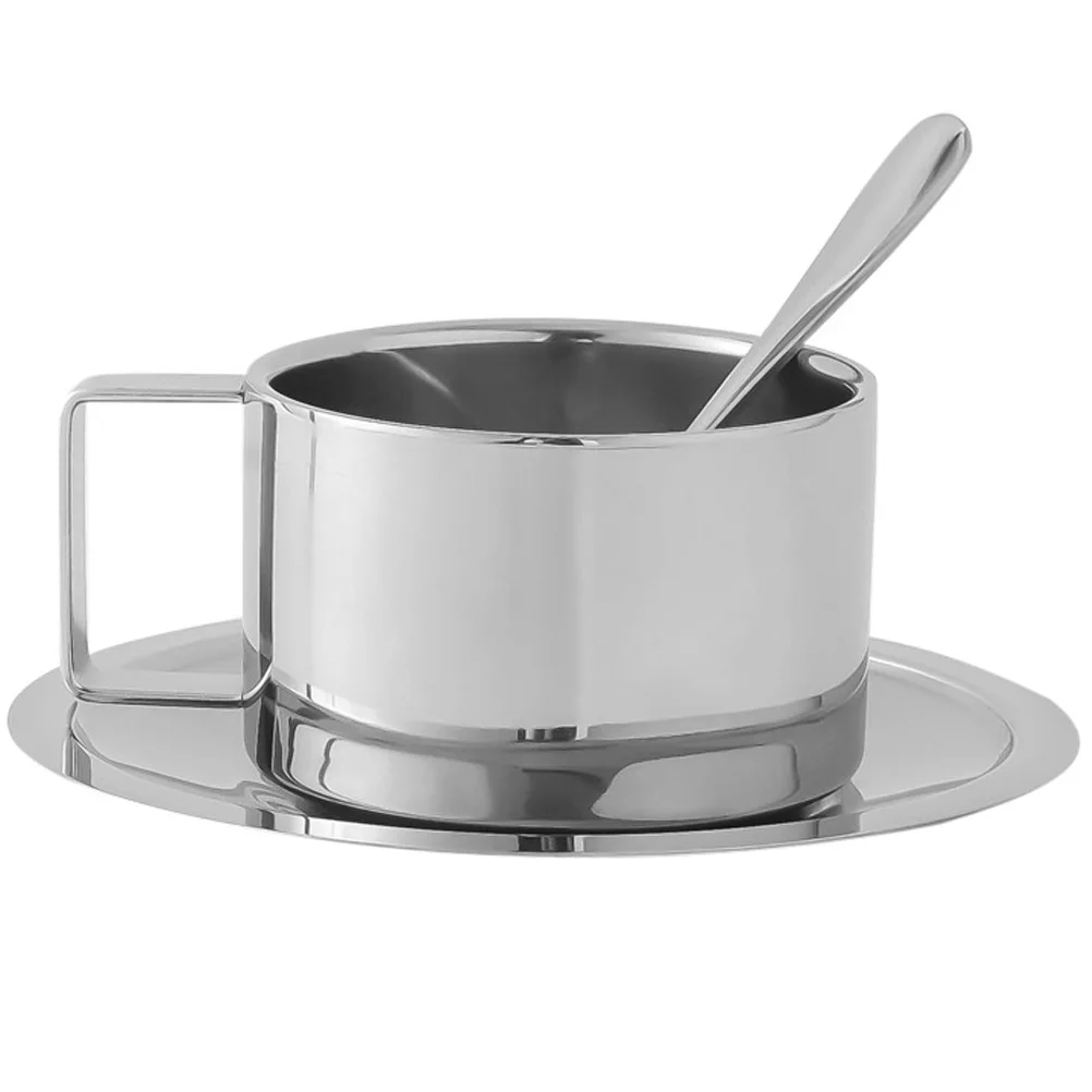 Coffee Cup with Spoon Stainless Steel Mug Reusable Camping Home Metal Coffee Mugs Heat Insulation Smooth Surface Safe Daily
Coffee Cup with Spoon Stainless Steel Mug Reusable Camping Home Metal Coffee Mugs Heat Insulation Smooth Surface Safe Daily