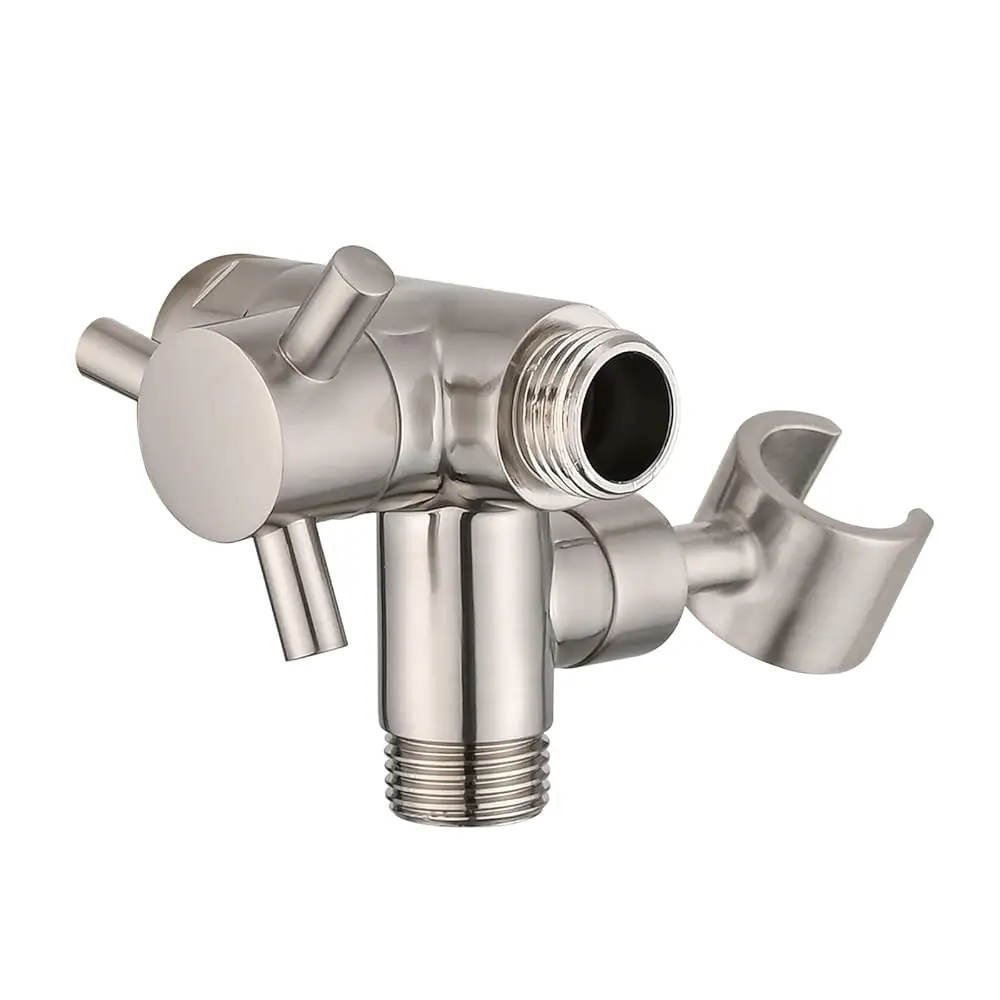 Solid Brass 3 Way Shower Arm Diverter Valve with Handheld Holder for Dual Shower Heads with G1/2 Universal Connection - Brus
Solid Brass 3 Way Shower Arm Diverter Valve with Handheld Holder for Dual Shower Heads with G1/2 Universal Connection - Brus