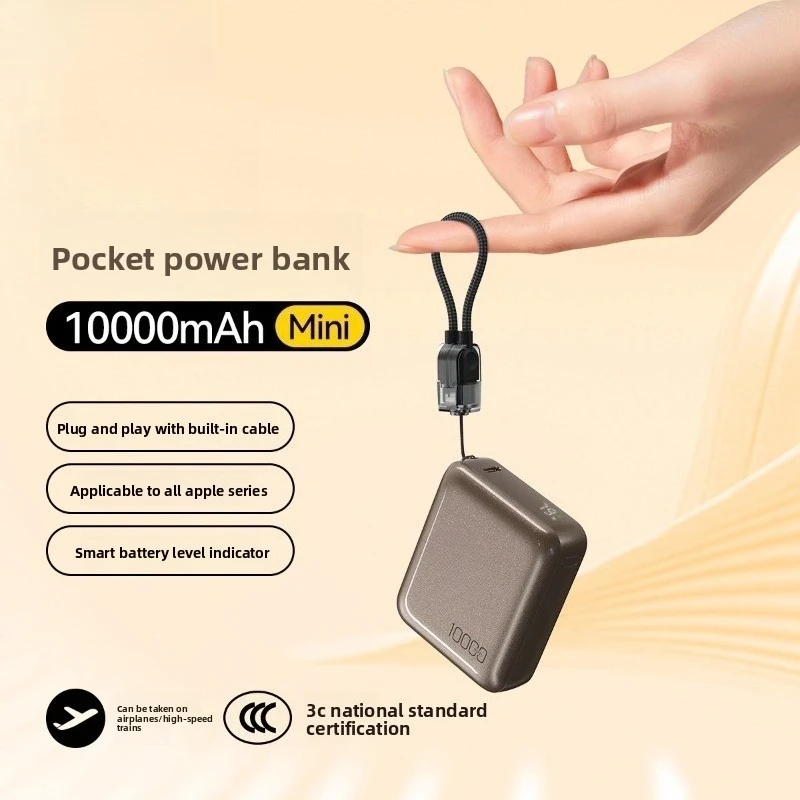 High-quality 10000mAh 20W Mini Power Bank with For IPhone PD Fast Charging Ultra-thin with Cable Portable and Compact Power Bank
High-quality 10000mAh 20W Mini Power Bank with For IPhone PD Fast Charging Ultra-thin with Cable Portable and Compact Power Bank