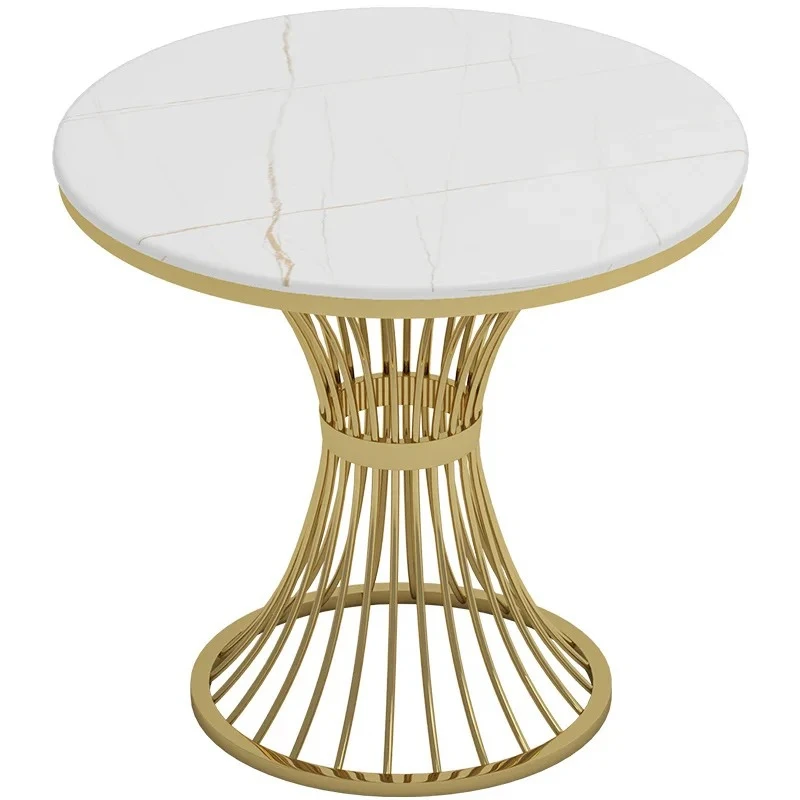 Modern round coffee table with marble top and gold metal legs for living room
Modern round coffee table with marble top and gold metal legs for living room