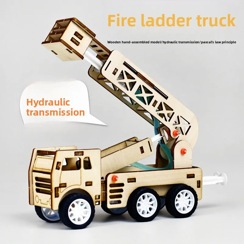 DIY Fire Truck Ladder Car Hydraulic Transmission Model Science Experiment Kit Kids Handmade Assembly STEM Physics Learning
DIY Fire Truck Ladder Car Hydraulic Transmission Model Science Experiment Kit Kids Handmade Assembly STEM Physics Learning