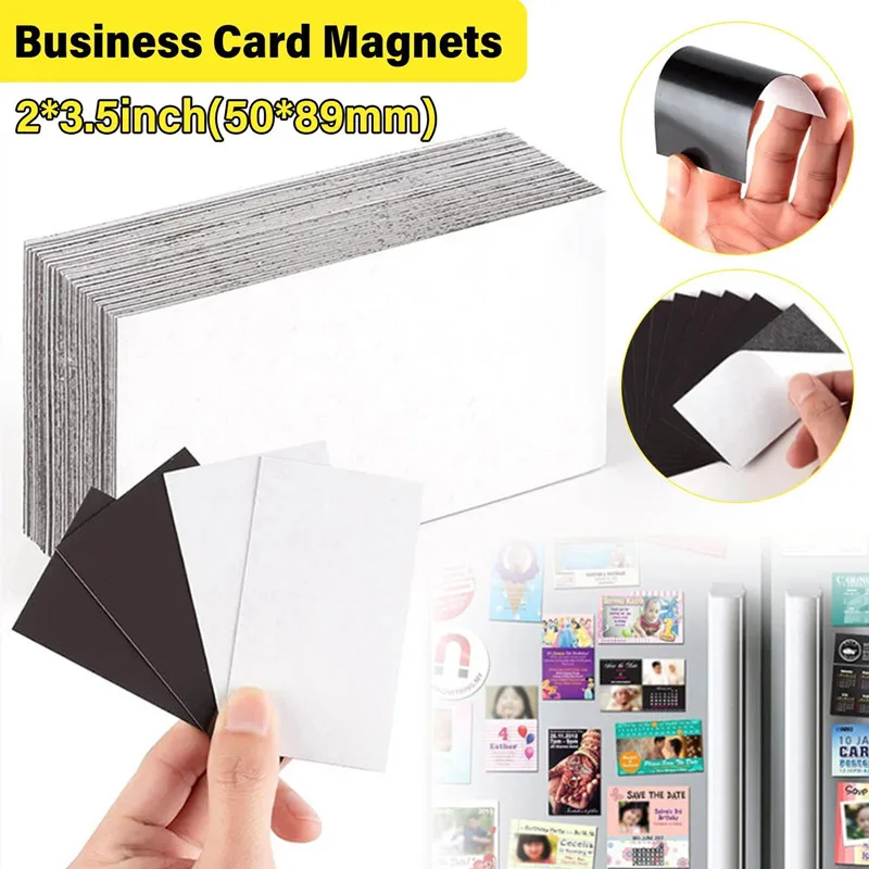 20 Sheets 2x3.5 Inch Self Adhesive Magnetic Business Cards Peel and Stick Magnet Stickers for Business Professionals
20 Sheets 2x3.5 Inch Self Adhesive Magnetic Business Cards Peel and Stick Magnet Stickers for Business Professionals