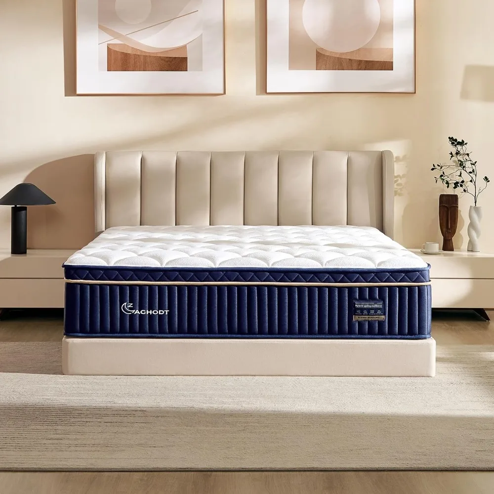 Queen Size Hybrid Mattress in a Box, Medium Firm Memory Foam mattress, with Individual Pocket Springs
Queen Size Hybrid Mattress in a Box, Medium Firm Memory Foam mattress, with Individual Pocket Springs