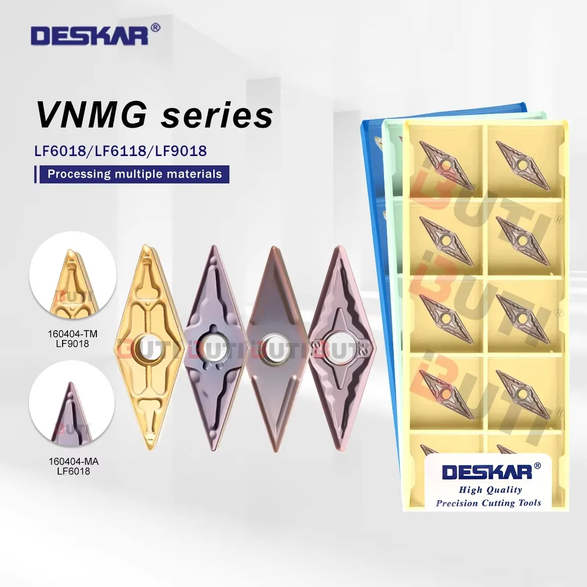 DESKAR 100% Original VNMG160404 VNMG160408 MS LF6018 LF6118 LF9018 CNC Lathe Hard Alloy Turning Blade Wear-resistant Tools VNMG
DESKAR 100% Original VNMG160404 VNMG160408 MS LF6018 LF6118 LF9018 CNC Lathe Hard Alloy Turning Blade Wear-resistant Tools VNMG