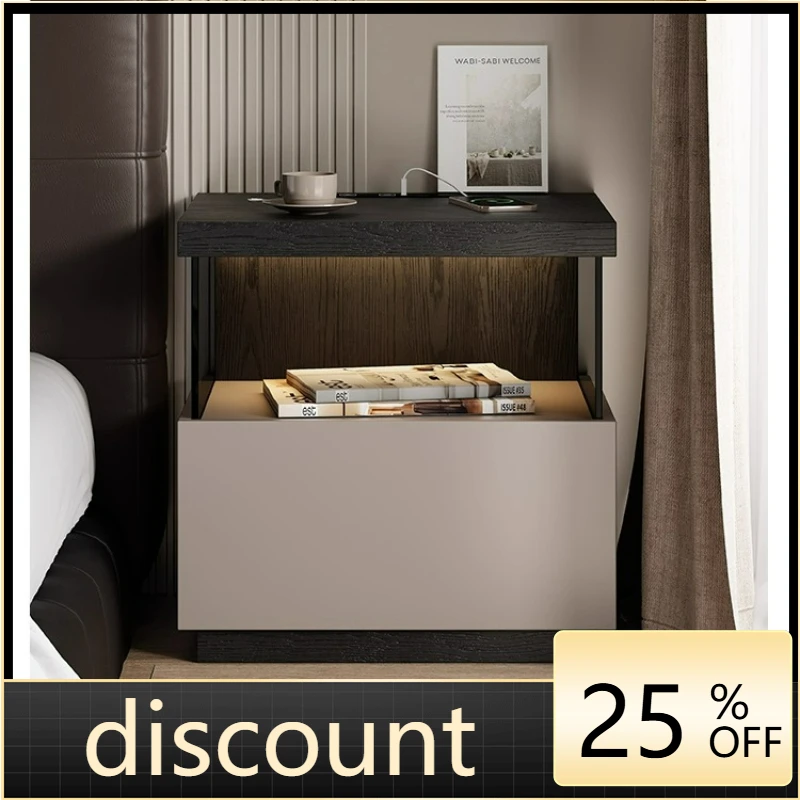 LTT Italian minimalist bedside table suspended solid wood with rechargeable storage cabinet Master bedroom storage cabinet
LTT Italian minimalist bedside table suspended solid wood with rechargeable storage cabinet Master bedroom storage cabinet