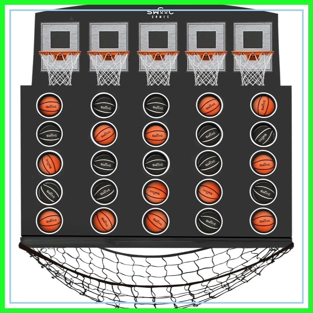 Wall Mounted Giant Basketball 4 In A Row Game Set for Indoor Play - 5+ Games Included
Wall Mounted Giant Basketball 4 In A Row Game Set for Indoor Play - 5+ Games Included