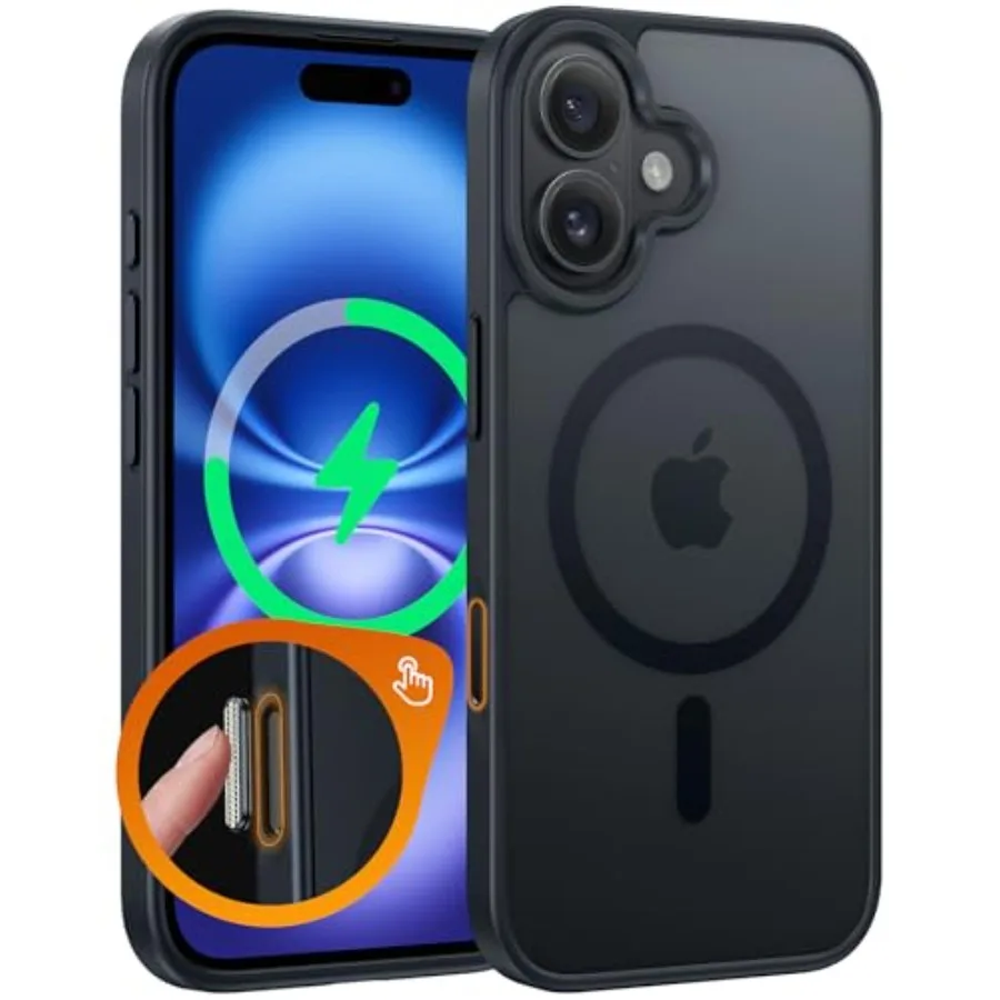 for iPhone 16 Plus Phone Case: Magnetic Translucent Matte Shockproof Slim Cell Phone Cover - Military Grade Drop Proof Hard Bac
for iPhone 16 Plus Phone Case: Magnetic Translucent Matte Shockproof Slim Cell Phone Cover - Military Grade Drop Proof Hard Bac