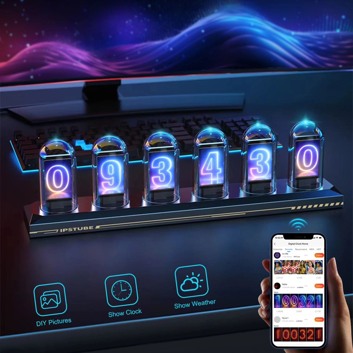 Цифровые ламповые часы RGB Nixie, забавная ночная лампа RGB, управление Smart APP, 6 рисунков дисплея «сделай сам», электронный стол USB, новинка
Цифровые ламповые часы RGB Nixie, забавная ночная лампа RGB, управление Smart APP, 6 рисунков дисплея «сделай сам», электронный стол USB, новинка