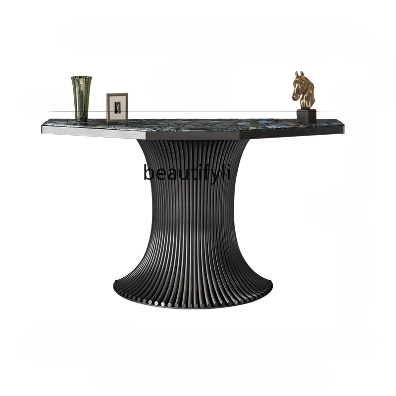 Italian Simple Luxury Black-Capped Kingfisher Natural Luxury Stone Hallway Modern Home Creative High-End Console
Italian Simple Luxury Black-Capped Kingfisher Natural Luxury Stone Hallway Modern Home Creative High-End Console