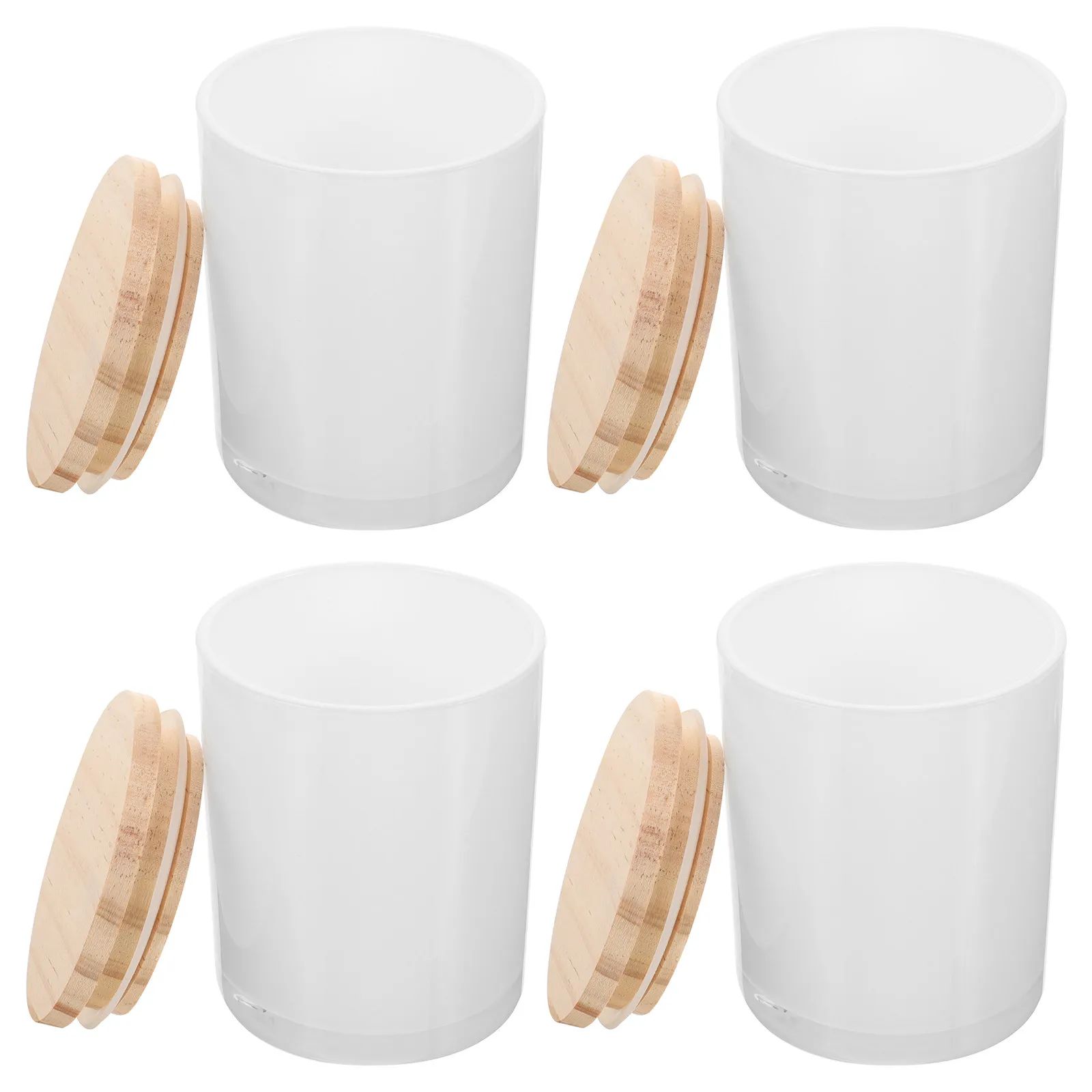 4Pcs Clear Glass Tealight Cups with Wooden Base Lightweight Leakproof DIY Jars for Scented Soy Wax Crafting
4Pcs Clear Glass Tealight Cups with Wooden Base Lightweight Leakproof DIY Jars for Scented Soy Wax Crafting