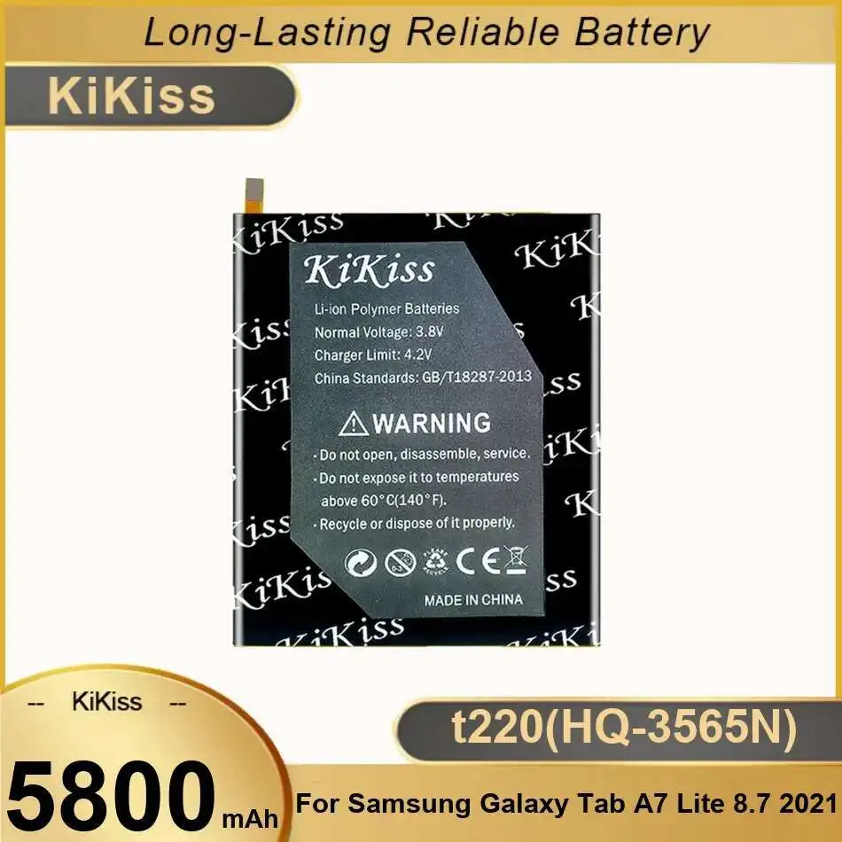 Battery T220 HQ-3565N For Samsung Galaxy Tab A7 Lite 8.7 2021 SM-T225N SM-T225C SM-T220 SM-T225 Volts 3.85 HQ-3565S
Battery T220 HQ-3565N For Samsung Galaxy Tab A7 Lite 8.7 2021 SM-T225N SM-T225C SM-T220 SM-T225 Volts 3.85 HQ-3565S
