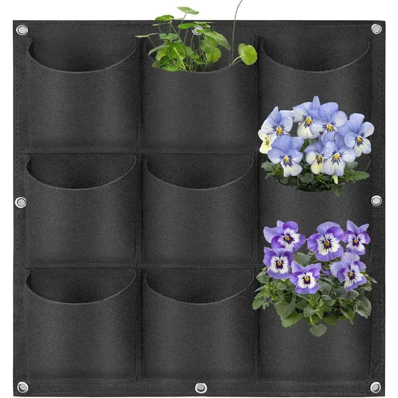 Planting bag, 9-pocket wall-mounted plant bag, hanging plant bag, felt pocket plant bag, vertical flower bag, 50 x 50 CM.
Planting bag, 9-pocket wall-mounted plant bag, hanging plant bag, felt pocket plant bag, vertical flower bag, 50 x 50 CM.