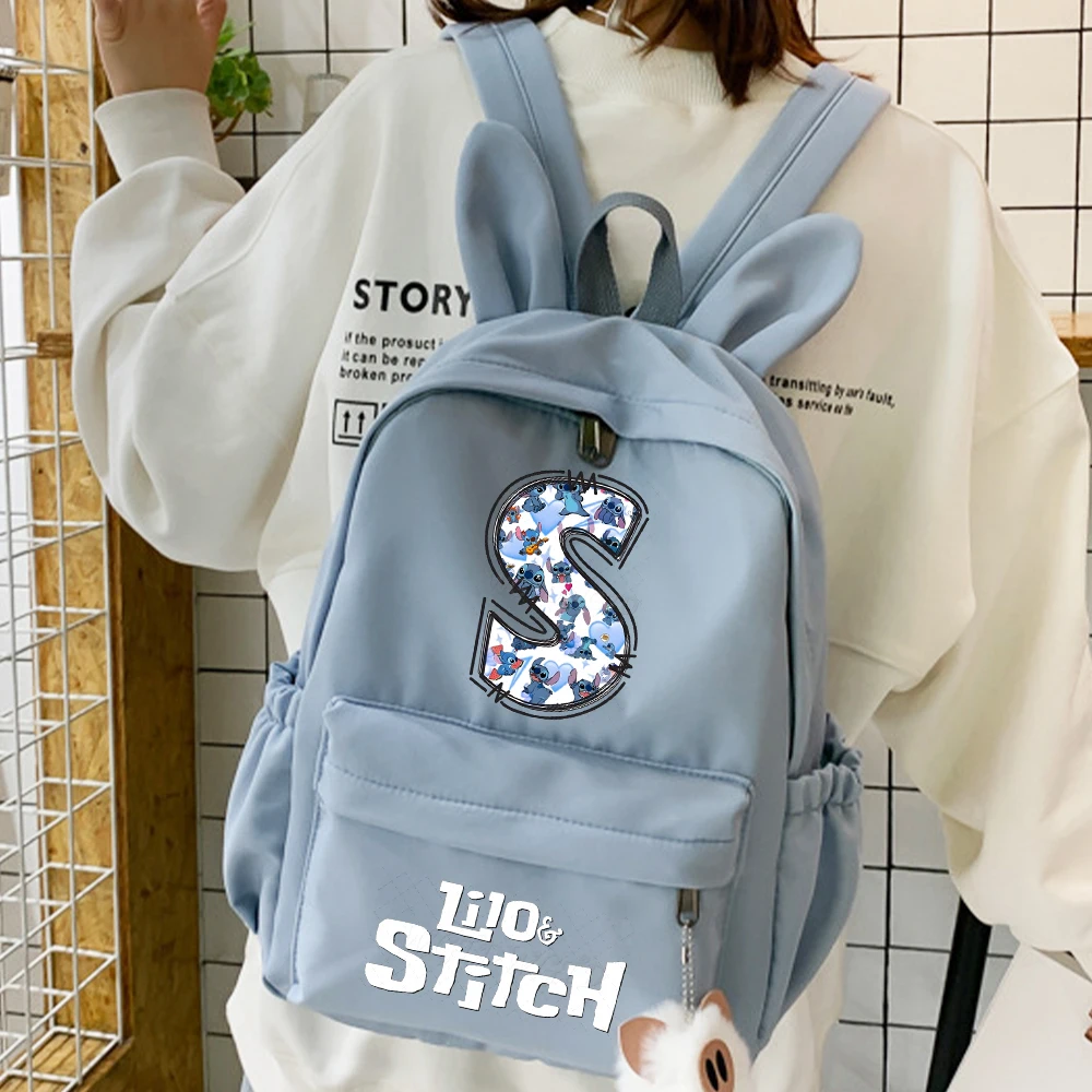 Women Disney Stitch Letter A-Z Backpack Teen Girls Cartoon Alphabet Schoolbags Large Capacity Laptop Travel Rucksack College Bag
Women Disney Stitch Letter A-Z Backpack Teen Girls Cartoon Alphabet Schoolbags Large Capacity Laptop Travel Rucksack College Bag